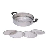 Vonoso soil sifter with handle, 13-inch diameter for efficient gardening.