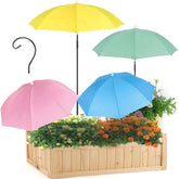 Vorriop upgraded plant umbrella set shields potted plants from intense sun.