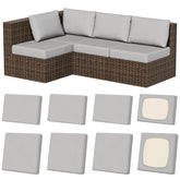 Vorshape 8Pcs stretch outdoor cushion covers for square-large cushions keep outdoor sofas refreshed