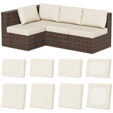 Vorshape square-large beige cushion cover protects outdoor cushions from wear and stains