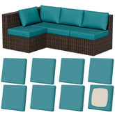 Vorshape petrol blue square cushion cover offers a wrinkle-free fit for large cushions.