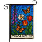 VOTANTA foxglove daisy tulip garden flag double-sided design visible from all angles for outdoor display