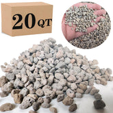Voulosimi Garden Pumice Rock bag showing 20 QT packaging for soil aeration