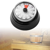 VOVCIG sauna timer front dial shows clear time setting and stainless steel finish.