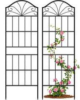 VOXOR metal trellis outdoors with 60-inch height supports climbing roses and vines.