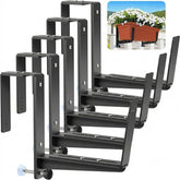 voxor window box brackets show adjustable top and bottom for railing compatibility
