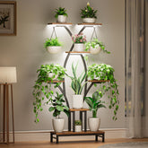 VOZZYOTO plant stand with grow lights boosts indoor gardening.
