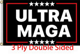 Vrogadso Ultra MAGA Flag double-sided for maximum visibility.