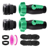 Vtenyeo rain barrel spigot 180-degree valve enables flexible water routing and outdoor use.