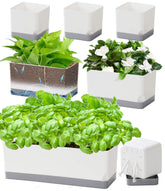 Vugosson self-watering planter with 17-inch large pot and reservoir for reliable moisture.