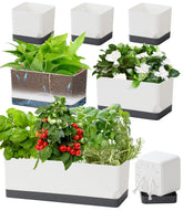 Vugosson self watering planter 17 inch large with reservoir for low maintenance plants