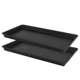 VUWEZ plant saucer tray rectangular 17.5 x 10.6 inch catches excess water under pots