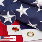 VYBDS American flag outdoor 4x6 with embroidered stars for durable display