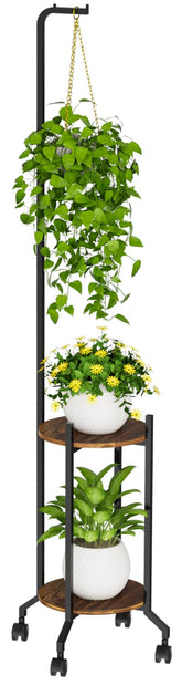 VyGrow plant stand with 62-inch corner design for compact spaces.