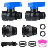 VYH rain barrel spigot kit side view highlights durable PVC for outdoor use