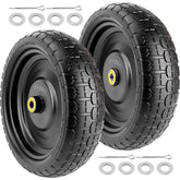 Vypart 13in flat-free tire for Gorilla Carts with arrow tread delivers smoother rolling on mixed surfaces.