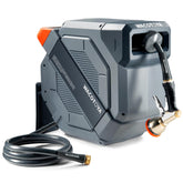 WACOTOYA retractable hose reel wall-mount bracket highlights durable all-metal build for long outdoor use.