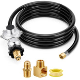 WADEO 12ft regulator hose assembly with two-stage design for steady propane flow