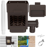 WADEO downspout diverter for 2x3 or 3x4 gutters enhances rainwater capture