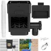 WADEO rainwater diverter fits 2x3 downspouts for efficient collection