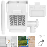 WADEO rainwater system demonstrates 2x3 and 3x4 downspout compatibility for easy installation