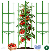 WAENLIR tomato cage 51-inch height-3pack supports tall vines in raised beds