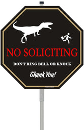 WAGSUO no soliciting yard sign with 28-inch stake for clear outdoor deterrence