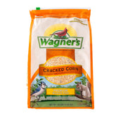 Wagner's cracked corn wild bird food bag front attracts backyard birds