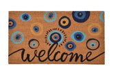 WALBROOK evil eye door mat with Nazar pattern for stylish entrance and dirt control.