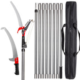 Walensee pole saw extended-length setup for high branch trimming without ladders.
