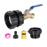 WalkingInRain ibc tote adapter kit on a rain barrel for versatile water access