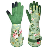 WANCHI gardening gloves floral print for stylish, comfortable garden tasks.