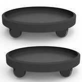 WanderingDonkey heavy-duty plant caddy with wheels supports heavy pots indoors.