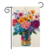 Wanpluml hydrangea garden flag with colorful flowers fluttering for curb appeal