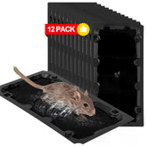 Wanqueen 12-pack sticky traps for indoors capture mice and rats.