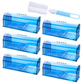 Wanqueen six-pack humane mouse traps blue for easy catch-and-release indoors