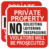 WANSMC no-soliciting sign 12x12 front view enhances privacy and deterrence.