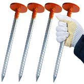 WANSRUYI rebar survey marker stake 12 inch is easy to spot thanks to its orange coating.