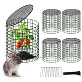 WarmFarm square plant cage assembly showing modular protection for flexible garden fencing.