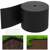 Watayo 50ft grass barrier roll along a lawn edge to prevent weeds and define a neat border.