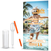 Watersafe pool bacteria test strip for quick on-site pool maintenance.