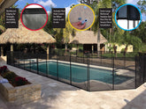 WaterWarden safety fence 5ft section secures your pool perimeter with a sturdy 12-foot run