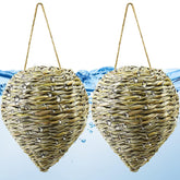Waybas woven reed wasp nest 15x7.5 inch decor adds rustic curb appeal to outdoor space