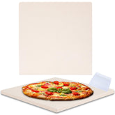 Waykea pizza stone delivers crisp crust with even oven browning.