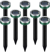 WAYSLA mole repellent solar panel powers outdoor protection with sunlight.