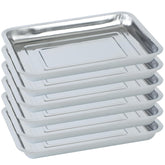 WBCBEC stainless steel seed tray 6pc set for neat indoor germination and easy cleaning.