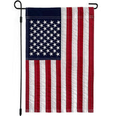 WDGG embroidered American flag garden flag with vivid embroidery for yard decor