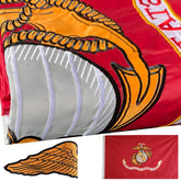 WDGG embroidered Marine Corps flag 3x5 ready for indoor or outdoor display.