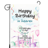 WDPHWTDP Happy Birthday in Heaven flag design for memorial display.
