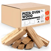 W&E Choice pizza wood 6-inch logs in a box for quick, even heat in pizza ovens